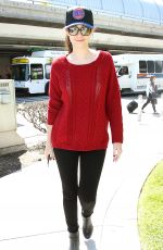 EMMY ROSSUM Arrives at LAX Airport in Los Angeles