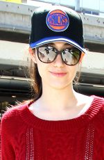 EMMY ROSSUM Arrives at LAX Airport in Los Angeles