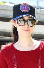 EMMY ROSSUM Arrives at LAX Airport in Los Angeles