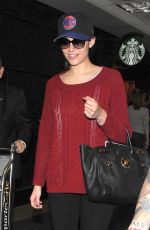 EMMY ROSSUM Arrives at LAX Airport in Los Angeles
