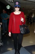 EMMY ROSSUM Arrives at LAX Airport in Los Angeles