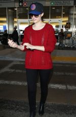 EMMY ROSSUM Arrives at LAX Airport in Los Angeles