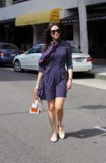 EMMY ROSSUM in Dress Out Shopping in Beverly Hills 