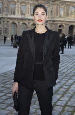 GEMMA ARTERTON Arrives at Louis Vuitton Fashion Show in Paris