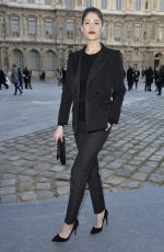 GEMMA ARTERTON Arrives at Louis Vuitton Fashion Show in Paris