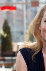 GILLIAN ANDERSON on the Set of Extra in New York