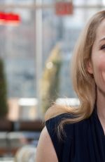 GILLIAN ANDERSON on the Set of Extra in New York