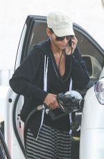 HALLE BERRY at a Gas Station in Los Angeles