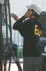 HALLE BERRY at a Gas Station in Los Angeles