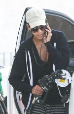 HALLE BERRY at a Gas Station in Los Angeles