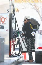 HALLE BERRY at a Gas Station in Los Angeles