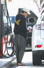HALLE BERRY at a Gas Station in Los Angeles
