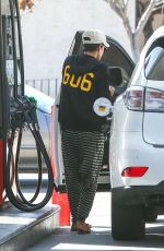 HALLE BERRY at a Gas Station in Los Angeles