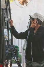 HALLE BERRY at a Gas Station in Los Angeles