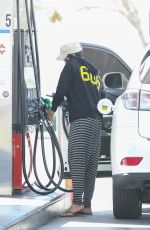 HALLE BERRY at a Gas Station in Los Angeles