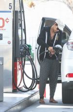 HALLE BERRY at a Gas Station in Los Angeles