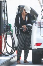 HALLE BERRY at a Gas Station in Los Angeles
