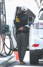 HALLE BERRY at a Gas Station in Los Angeles