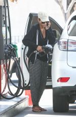 HALLE BERRY at a Gas Station in Los Angeles