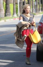 HILARY DUFF Arrives at LA Conversation Cafe in West Hollywood