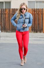 HILARY DUFF Buys Some Flowers Out in Hollywood