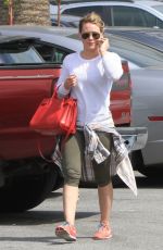 HILARY DUFF in Leggings Out in West Hollywood 2103