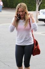 HILARY DUFF in Leggings Out in West Hollywood