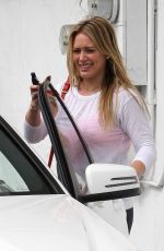 HILARY DUFF in Leggings Out in West Hollywood