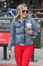 HILARY DUFF in Red Jeans Out in Sherman Oaks