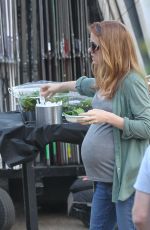 ISLA FISHER on the Set of Visions in Los Angeles