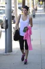 JAIMIE ALEXANDER in Leggings Leaves a Gym in Los Angeles
