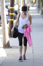 JAIMIE ALEXANDER in Leggings Leaves a Gym in Los Angeles