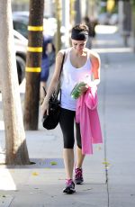 JAIMIE ALEXANDER in Leggings Leaves a Gym in Los Angeles