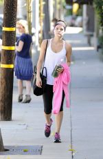 JAIMIE ALEXANDER in Leggings Leaves a Gym in Los Angeles