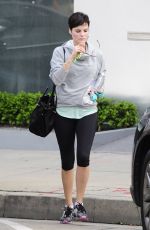 JAIMIE ALEXANDER in Leggings Leaves a Gym in West Hollywood