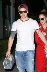 JENNIFER LOPEZ and Casper Smart Leaves Osteria Mozza Restaurant