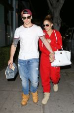 JENNIFER LOPEZ and Casper Smart Leaves Osteria Mozza Restaurant