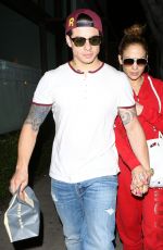 JENNIFER LOPEZ and Casper Smart Leaves Osteria Mozza Restaurant