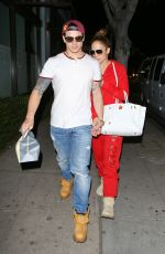 JENNIFER LOPEZ and Casper Smart Leaves Osteria Mozza Restaurant
