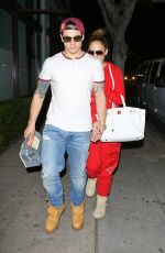 JENNIFER LOPEZ and Casper Smart Leaves Osteria Mozza Restaurant