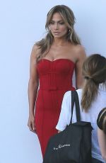 JENNIFER LOPEZ in Red Dress Arrives at American Idol Set in Hollywood