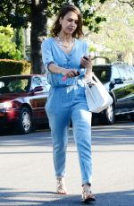 JESSICA ALBA Heading to a Party in Los Angeles