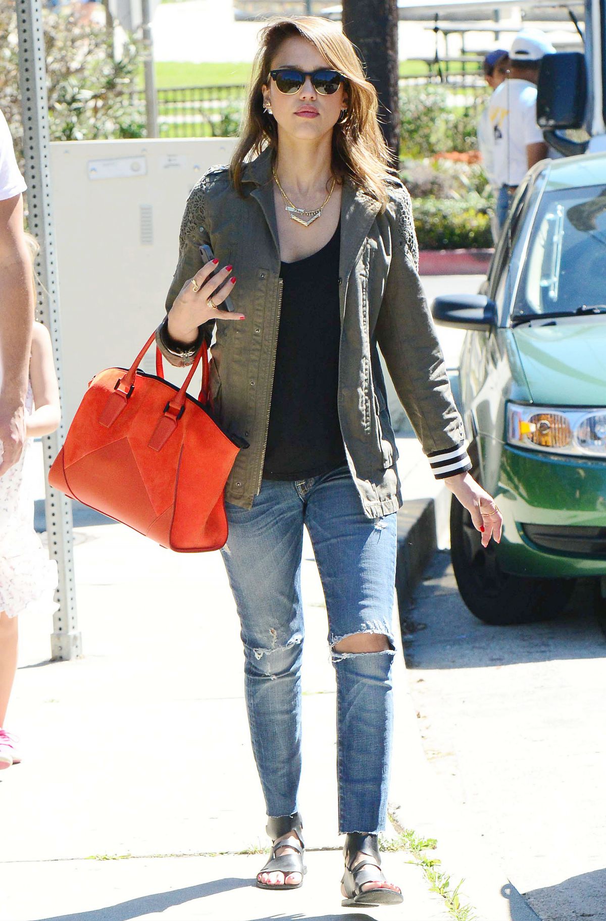 JESSICA ALBA Out and About in Brentwood – HawtCelebs