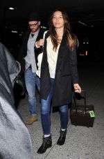 JESSICA BIEL and Justin Timberlake Arrives at LAX Airport