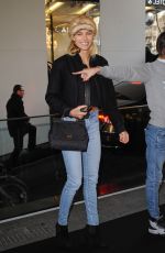 JESSICA HART Arrives at Sonia Tykiel Fashion Show in Paris