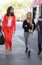 JORDANA BREWTER on the Set of Extra in Los Angeles