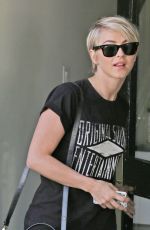 JULIANNE HOUGH Leaves a Hair Salon in West Hollywood