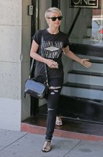 JULIANNE HOUGH Leaves a Hair Salon in West Hollywood