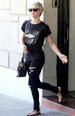 JULIANNE HOUGH Leaves a Hair Salon in West Hollywood