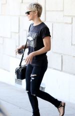 JULIANNE HOUGH Leaves a Hair Salon in West Hollywood